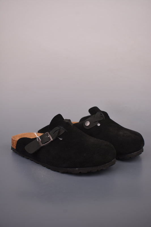 Birkenstock Boston Braided Suede "Black"